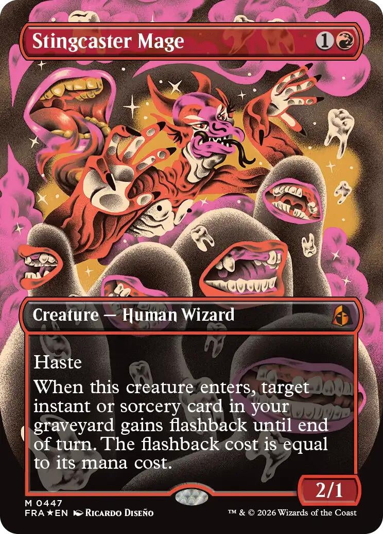 Image for Stingcaster Mage (Borderless) (0447) (447) (Reality Fracture) (FRA) - Magic: The Gathering