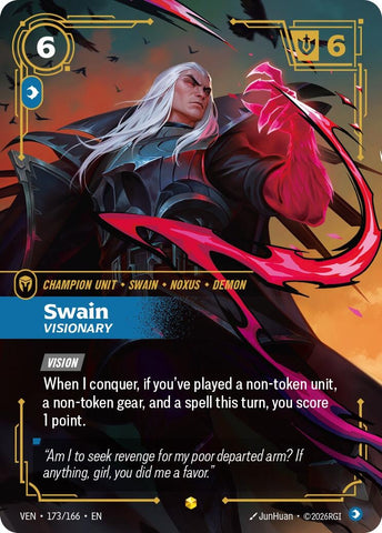 Image for Swain - Visionary (Overnumbered) (173/166) (Vendetta) (VEN) - Riftbound: League of Legends Trading Card Game