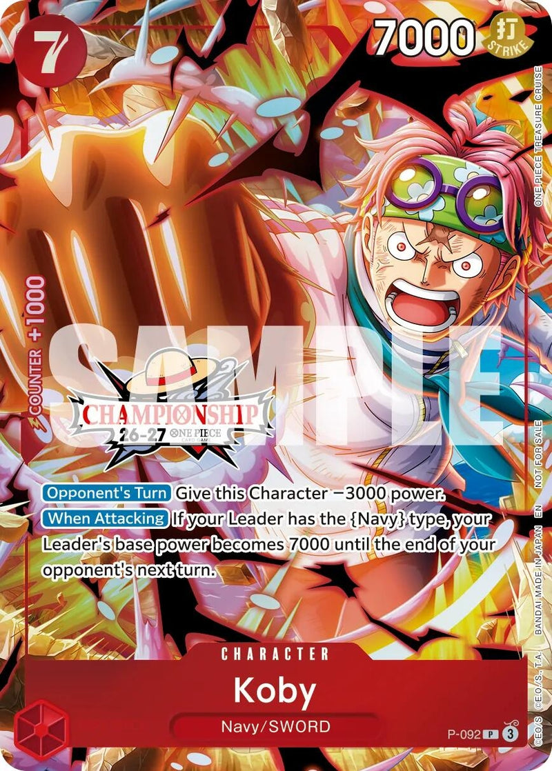 Image for Koby (CS 26-27 Event Pack Finalist Ver.) (P-092) (One Piece Promotion Cards) (OP-PR) - One Piece Card Game