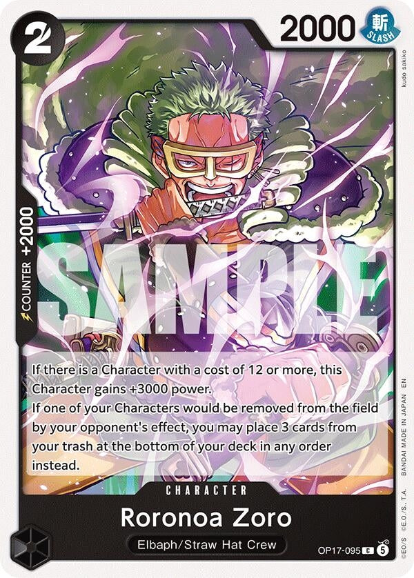 Roronoa Zoro (095) (OP17-095) (The World's Strongest Warriors) (OP17)