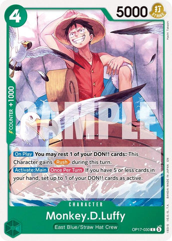 Monkey.D.Luffy (030) (OP17-030) (The World's Strongest Warriors) (OP17)