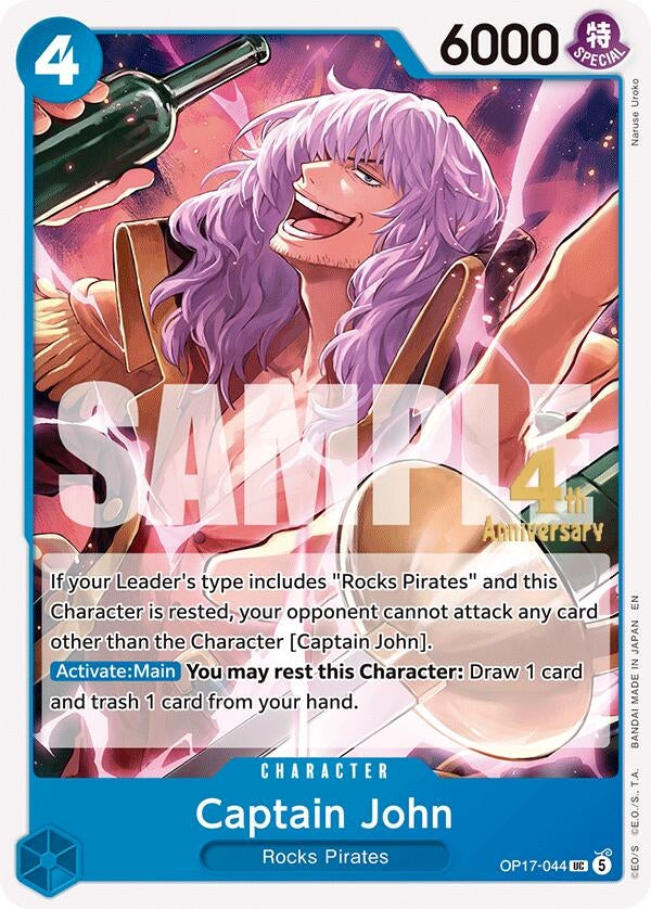 Image for Captain John (OP17-044) (The World's Strongest Warriors Release Event Cards) (OP17 RE) - One Piece Card Game
