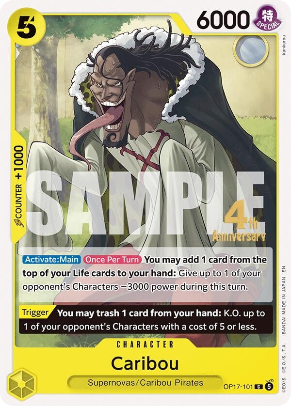 Image for Caribou (OP17-101) (The World's Strongest Warriors Release Event Cards) (OP17 RE) - One Piece Card Game