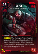 Image for Royce - Psycho on the Edge (Rare) (B004) (Welcome to Night City - Beta) - Cyberpunk TCG