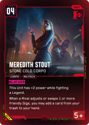 Image for Meredith Stout - Stone Cold Corpo (B014) (Welcome to Night City - Beta) - Cyberpunk TCG