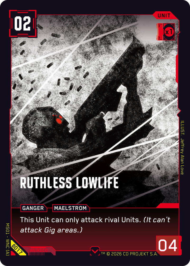Image for Ruthless Lowlife (B017) (Welcome to Night City - Beta) - Cyberpunk TCG