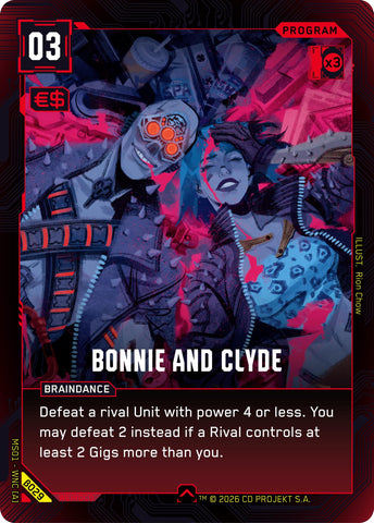 Image for Bonnie and Clyde (B029) (Welcome to Night City - Beta) - Cyberpunk TCG