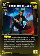 Image for Rogue Amendiares - Preem Solo (Rare) (B040) (Welcome to Night City - Beta) - Cyberpunk TCG