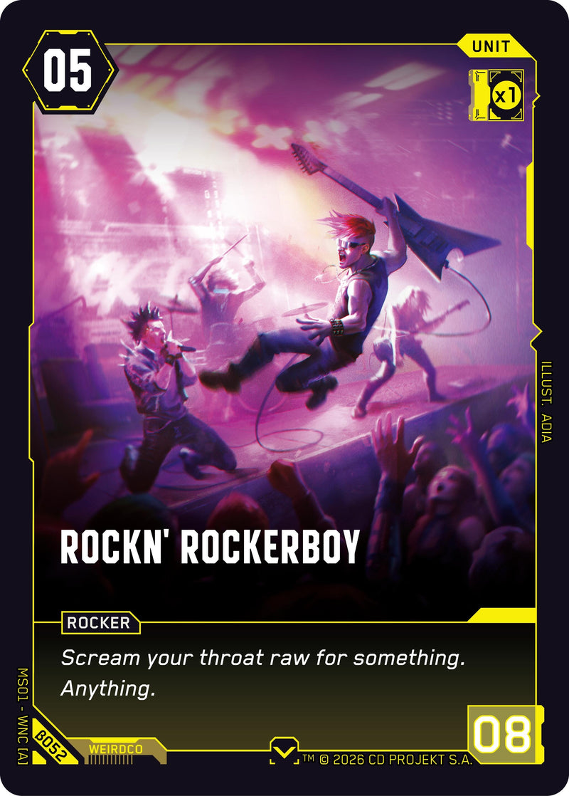 Image for Rockn' Rockerboy (B052) (Welcome to Night City - Beta) - Cyberpunk TCG