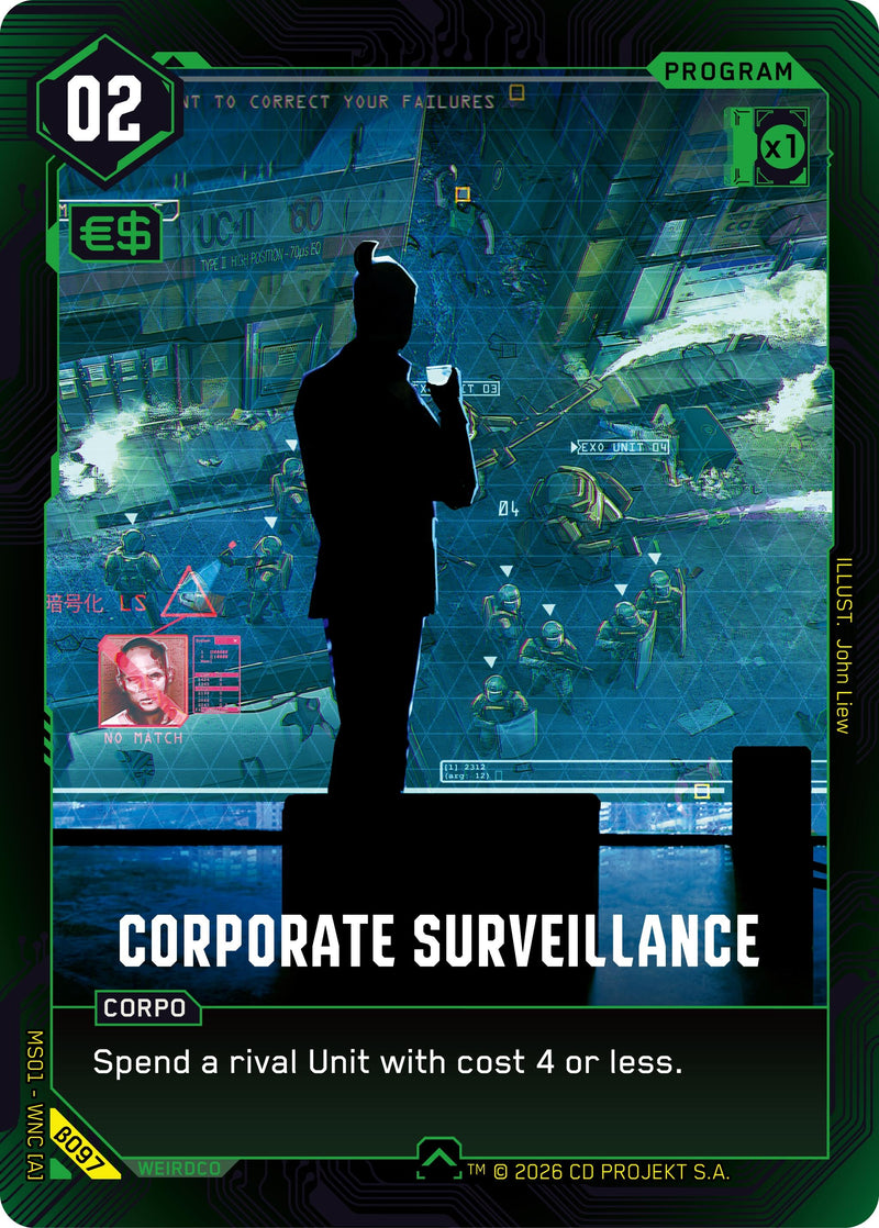 Image for Corporate Surveillance (B097) (Welcome to Night City - Beta) - Cyberpunk TCG