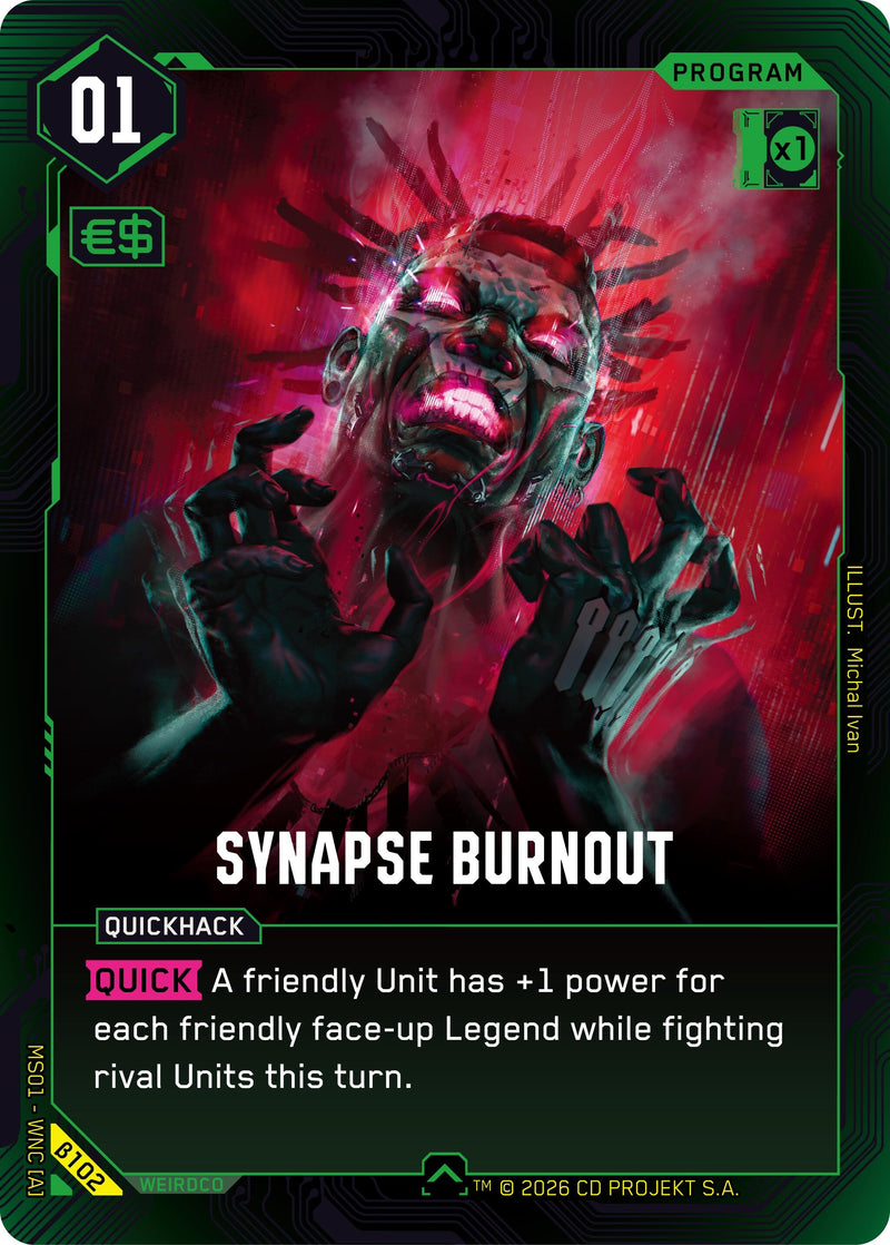 Image for Synapse Burnout (B102) (Welcome to Night City - Beta) - Cyberpunk TCG