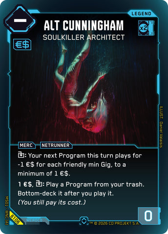 Image for Alt Cunningham - Soulkiller Architect (Rare) (B106) (Welcome to Night City - Beta) - Cyberpunk TCG
