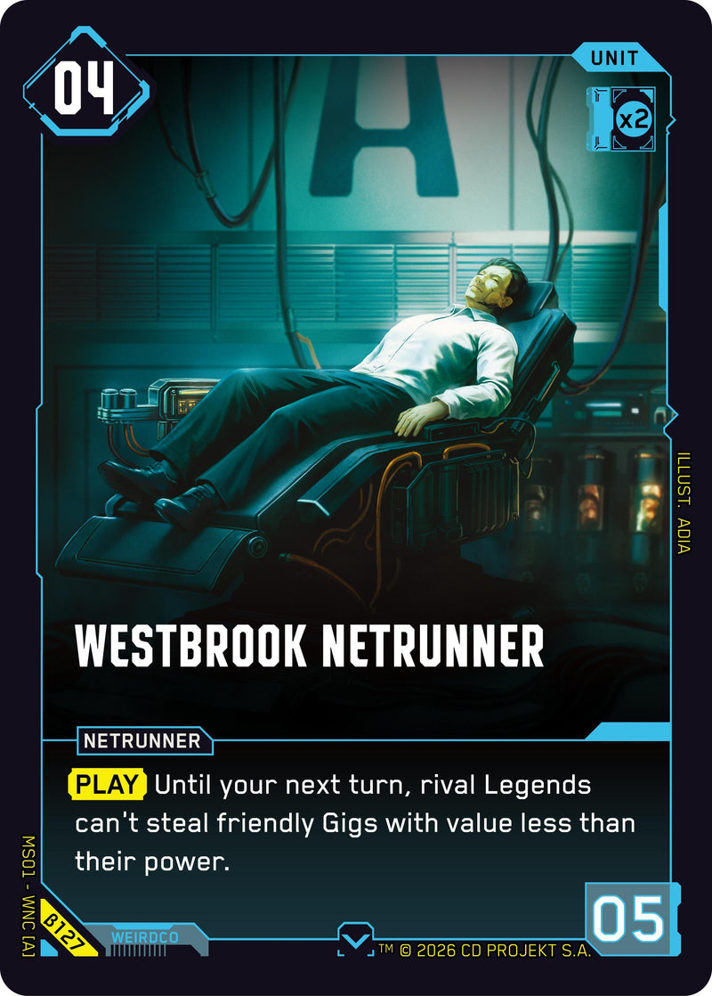 Image for Westbrook Netrunner (B127) (Welcome to Night City - Beta) - Cyberpunk TCG