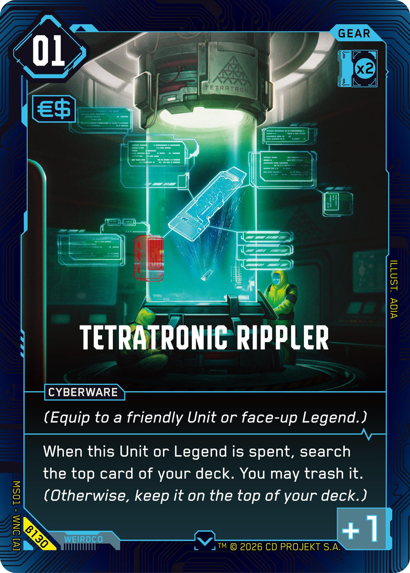 Image for Tetratronic Rippler (B130) (Welcome to Night City - Beta) - Cyberpunk TCG