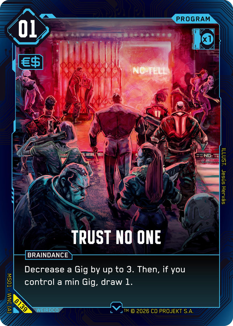 Image for Trust No One (B139) (Welcome to Night City - Beta) - Cyberpunk TCG