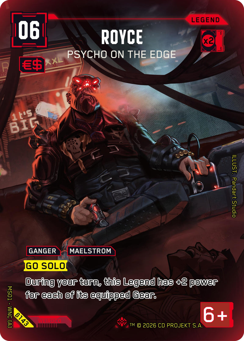 Image for Royce - Psycho on the Edge (ILegend) (B143) (Welcome to Night City - Beta) - Cyberpunk TCG