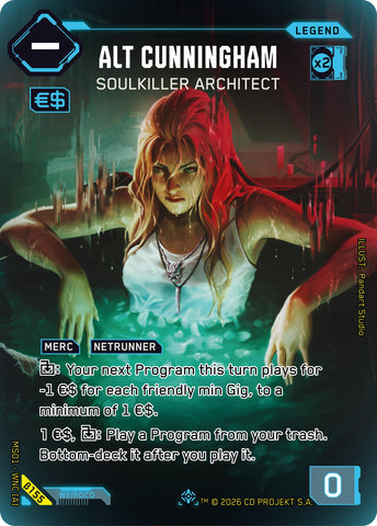 Image for Alt Cunningham - Soulkiller Architect (ILegend) (B155) (Welcome to Night City - Beta) - Cyberpunk TCG
