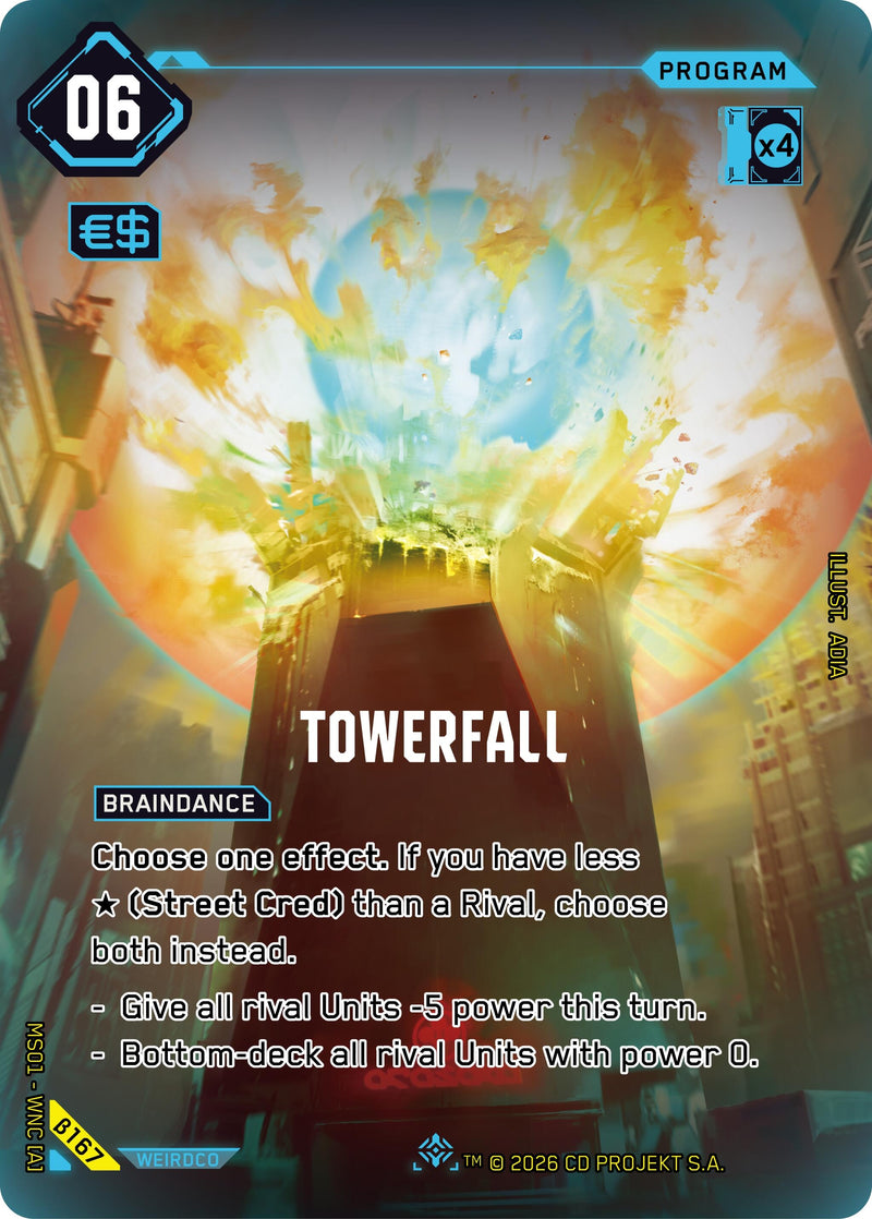 Image for Towerfall (IO) (B167) (Welcome to Night City - Beta) - Cyberpunk TCG