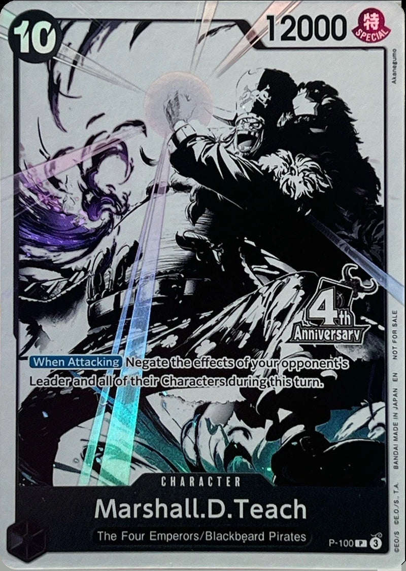 Marshall.D.Teach (4th Anniversary Treasure Campaign Pack) (P-100) (One Piece Promotion Cards)