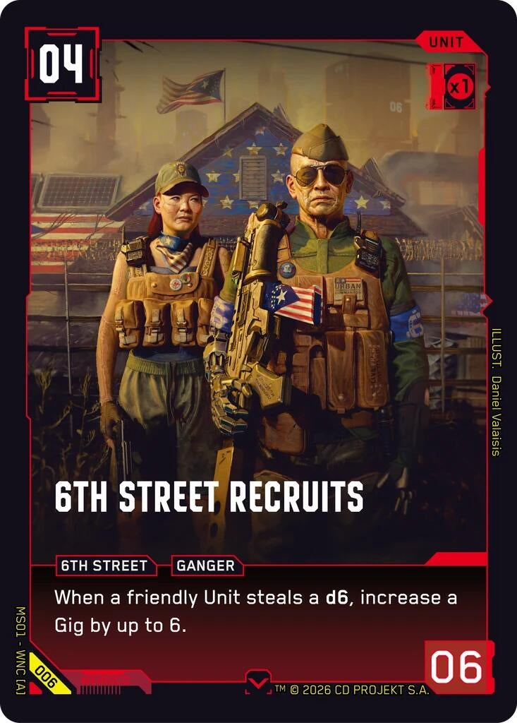Image for 6th Street Recruits (006) (Welcome to Night City - Retail) - Cyberpunk TCG