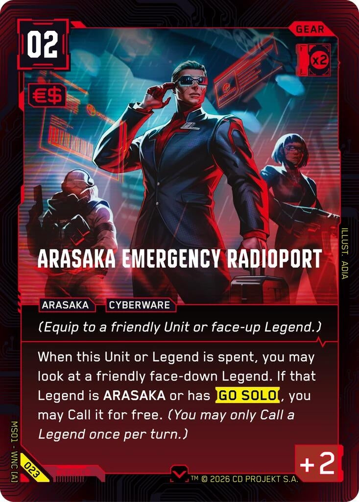 Image for Arasaka Emergency Radioport (023) (Welcome to Night City - Retail) - Cyberpunk TCG