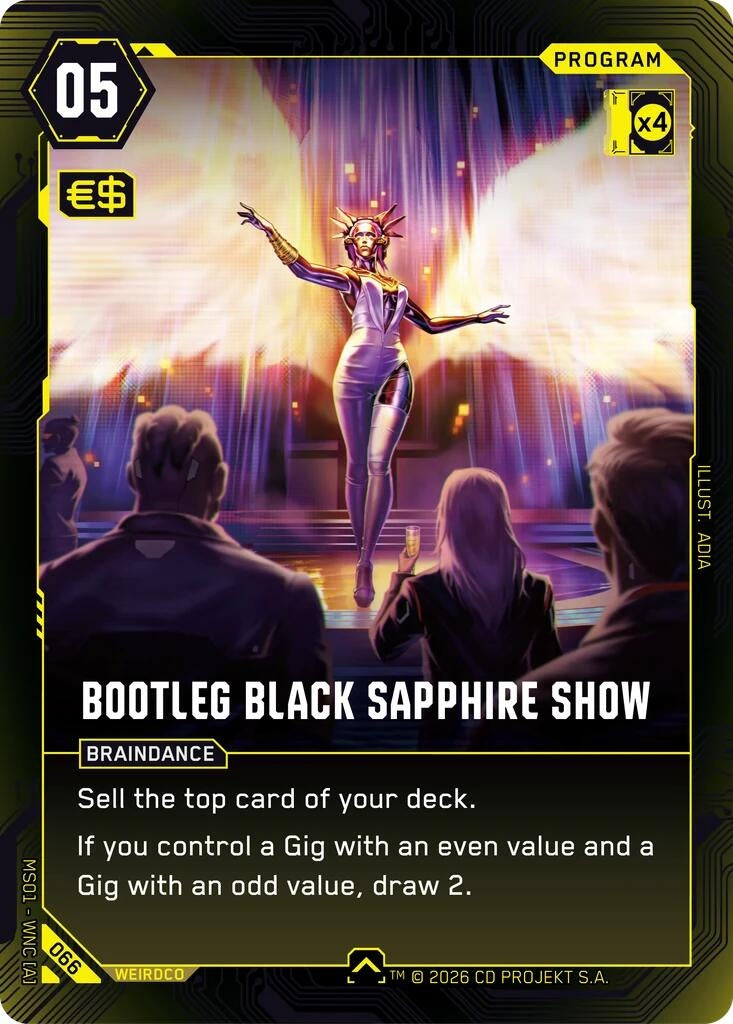 Image for Bootleg Black Sapphire Show (066) (Welcome to Night City - Retail) - Cyberpunk TCG