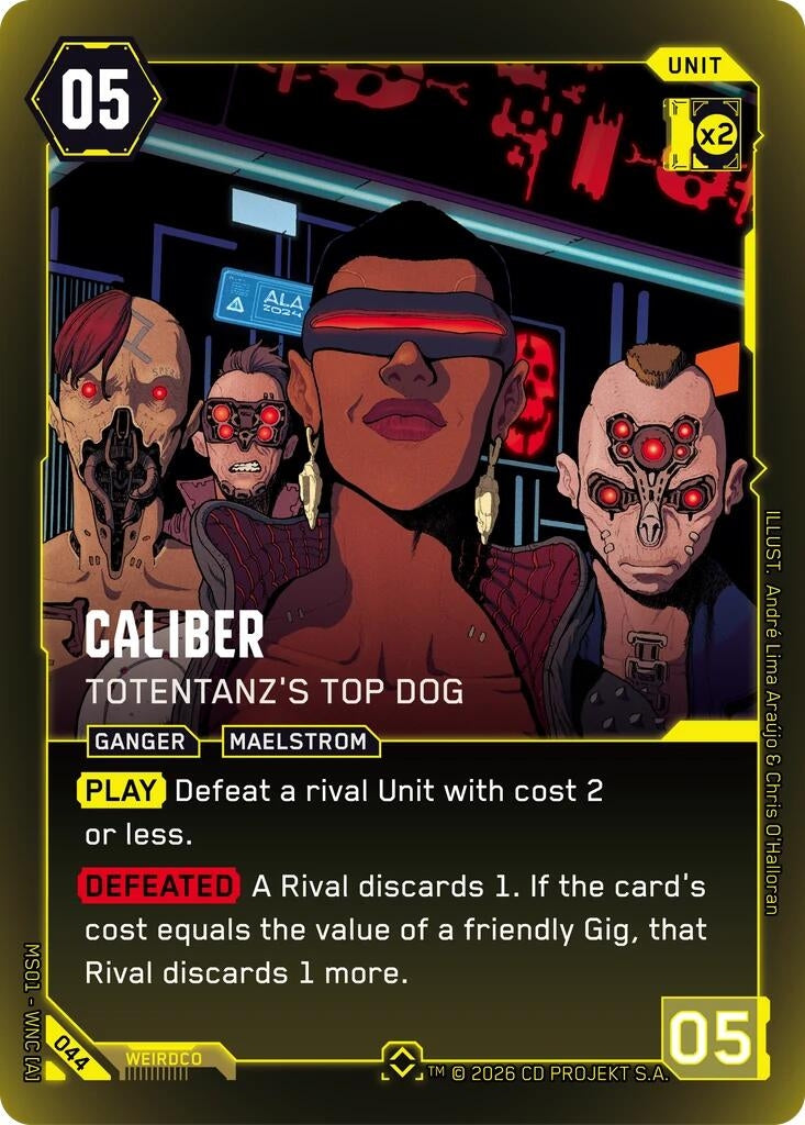 Image for Caliber - Totentanz's Top Dog (044) (Welcome to Night City - Retail) - Cyberpunk TCG