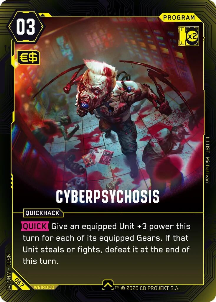 Image for Cyberpsychosis (067) (Welcome to Night City - Retail) - Cyberpunk TCG