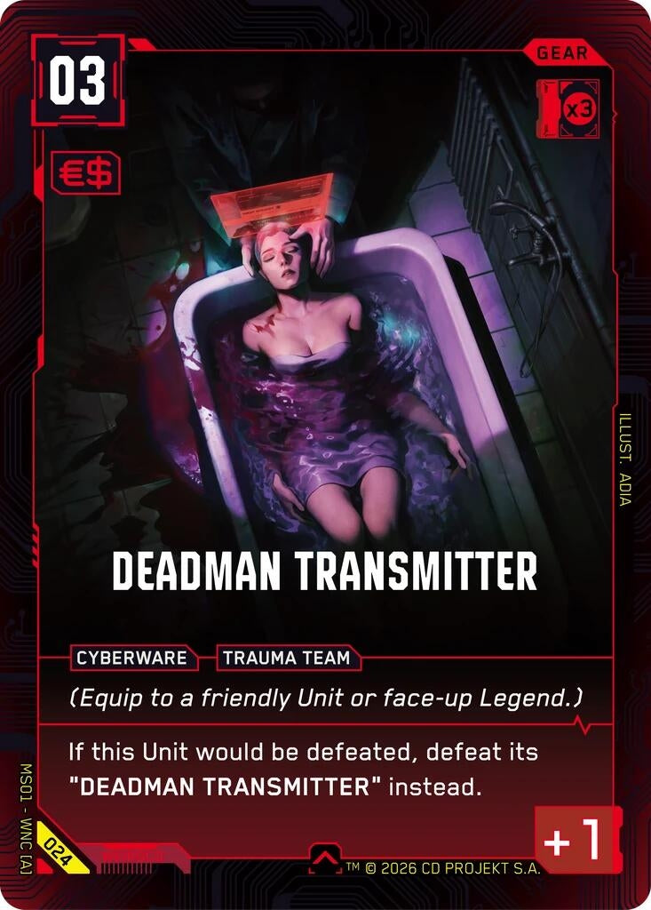 Image for Deadman Transmitter (024) (Welcome to Night City - Retail) - Cyberpunk TCG