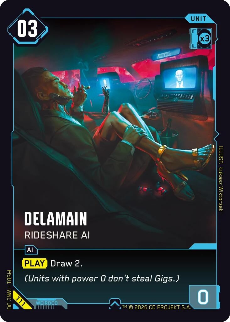 Image for Delamain - Rideshare AI (111) (Welcome to Night City - Retail) - Cyberpunk TCG