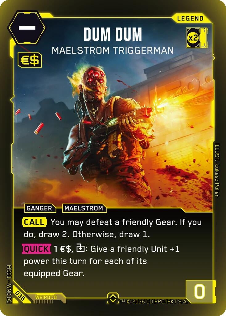 Image for Dum Dum - Maelstrom Triggerman (Rare) (036) (Welcome to Night City - Retail) - Cyberpunk TCG