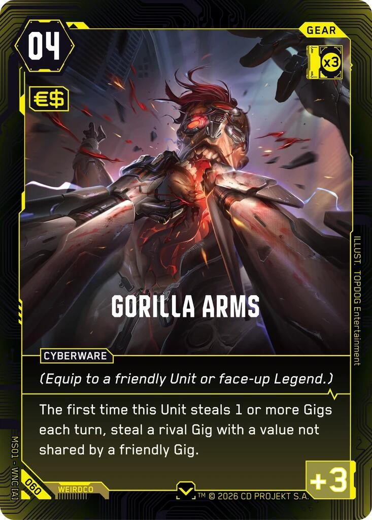 Image for Gorilla Arms (060) (Welcome to Night City - Retail) - Cyberpunk TCG