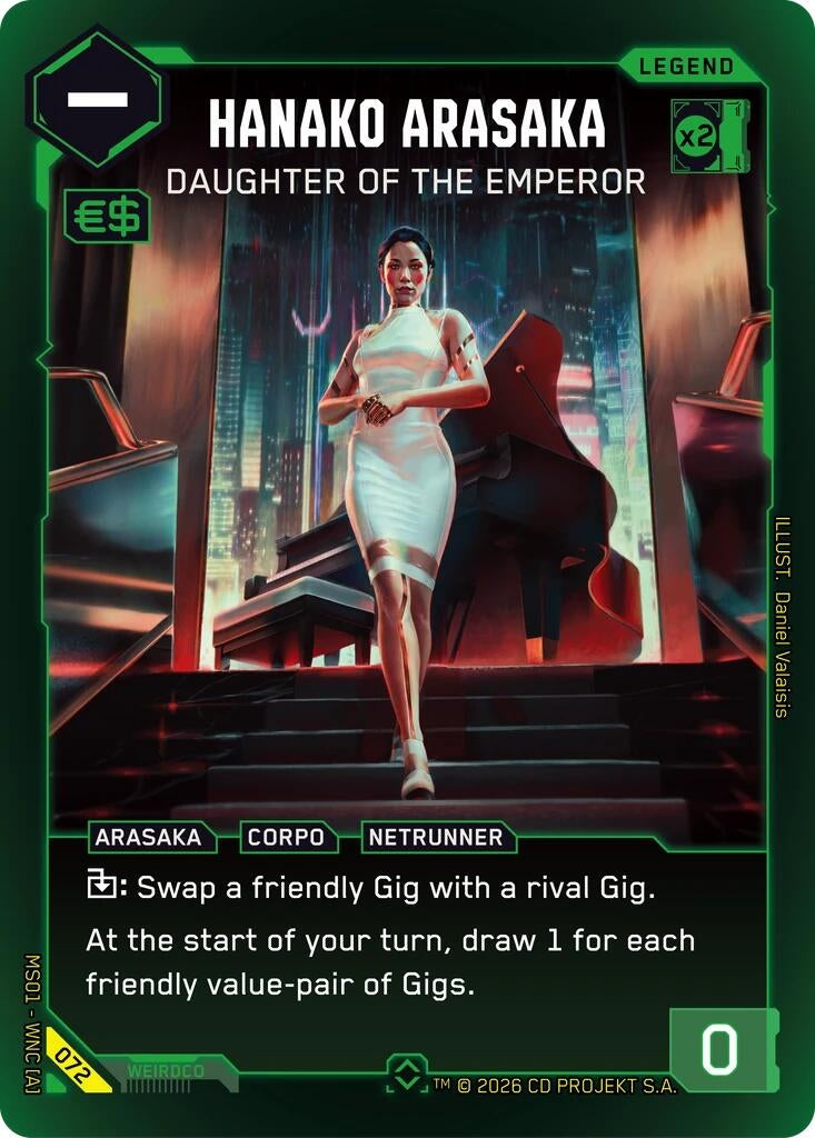 Image for Hanako Arasaka - Daughter of the Emperor (Rare) (072) (Welcome to Night City - Retail) - Cyberpunk TCG