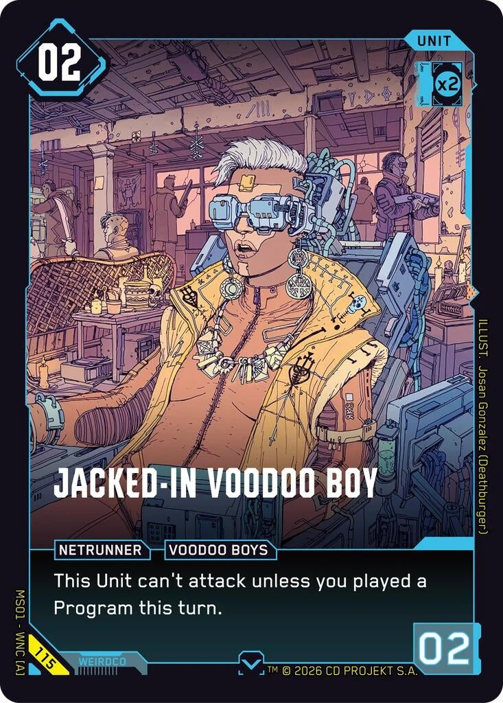 Image for Jacked-In Voodoo Boy (115) (Welcome to Night City - Retail) - Cyberpunk TCG