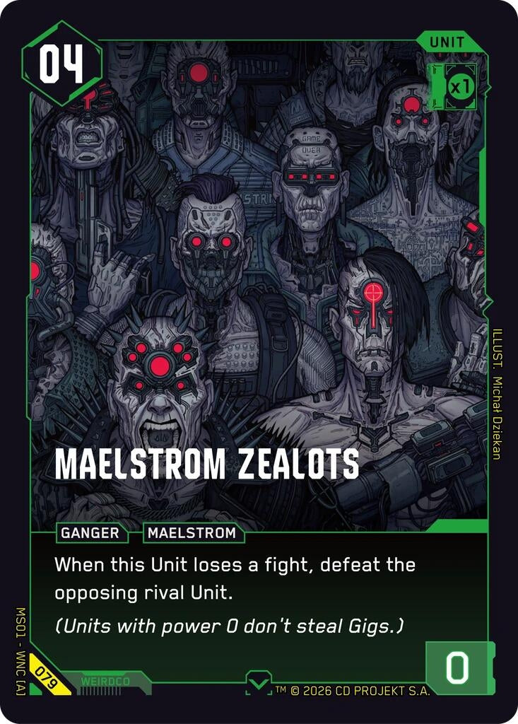 Image for Maelstrom Zealots (079) (Welcome to Night City - Retail) - Cyberpunk TCG
