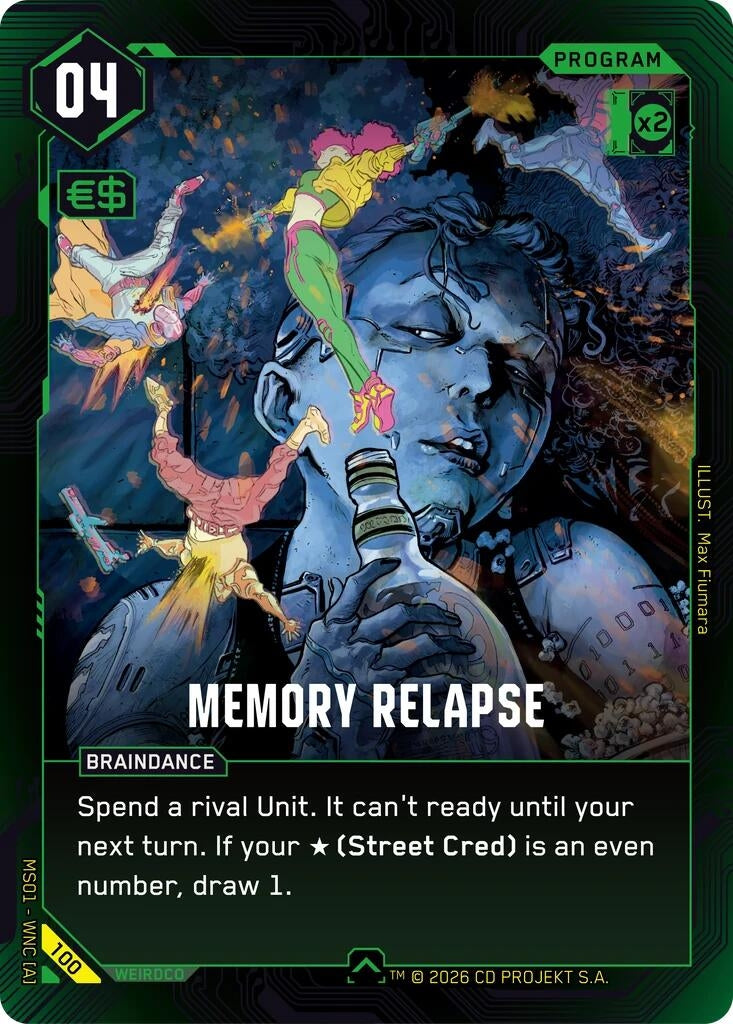 Image for Memory Relapse (100) (Welcome to Night City - Retail) - Cyberpunk TCG