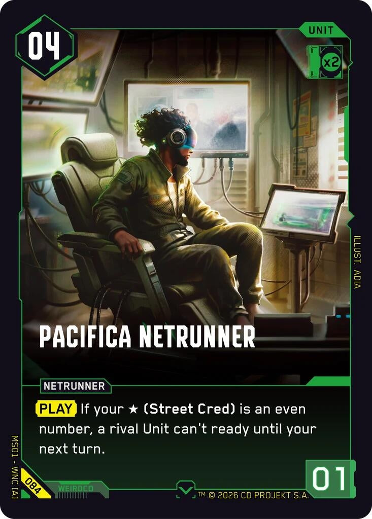 Image for Pacifica Netrunner (084) (Welcome to Night City - Retail) - Cyberpunk TCG