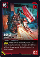 Image for Royce - Don't Call Me Simon (016) (Welcome to Night City - Retail) - Cyberpunk TCG
