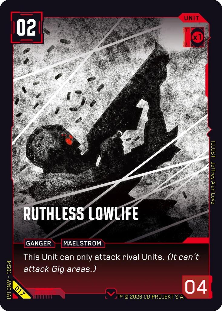 Image for Ruthless Lowlife (017) (Welcome to Night City - Retail) - Cyberpunk TCG