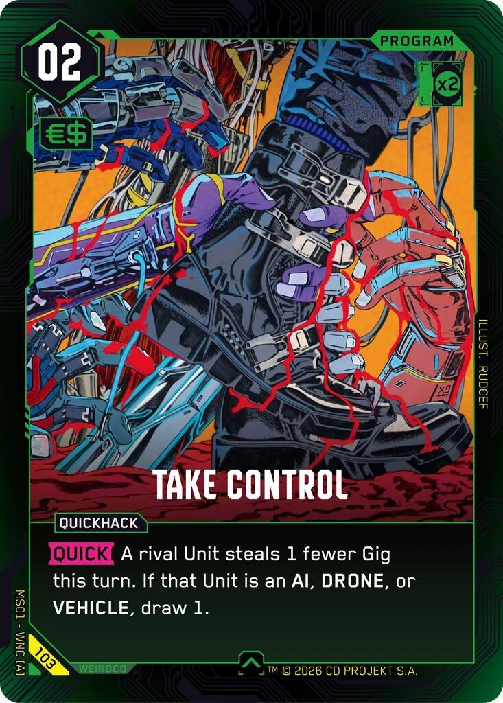 Image for Take Control (103) (Welcome to Night City - Retail) - Cyberpunk TCG
