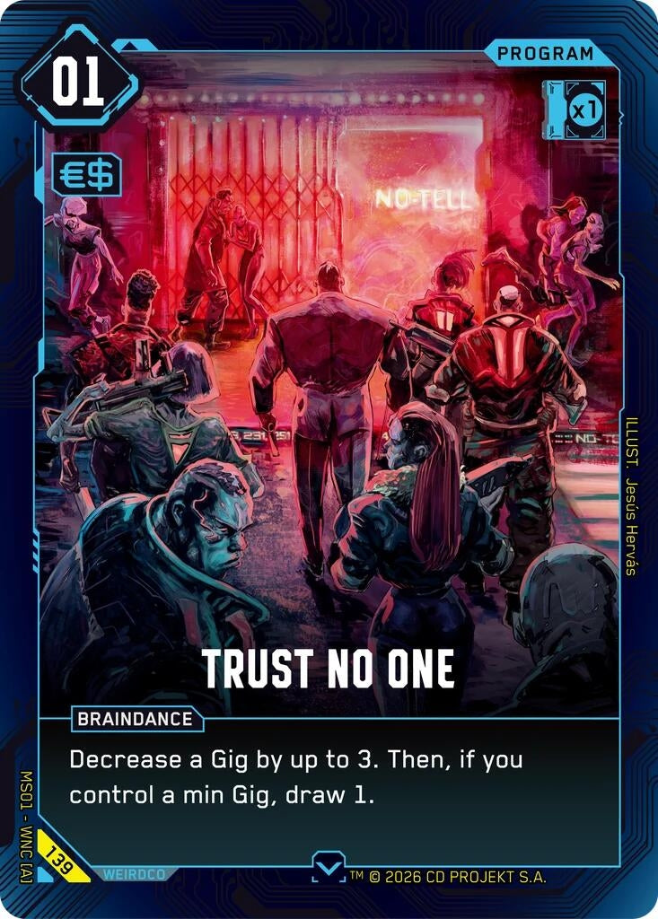 Image for Trust No One (139) (Welcome to Night City - Retail) - Cyberpunk TCG