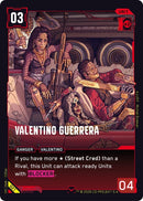 Image for Valentino Guerrera (021) (Welcome to Night City - Retail) - Cyberpunk TCG