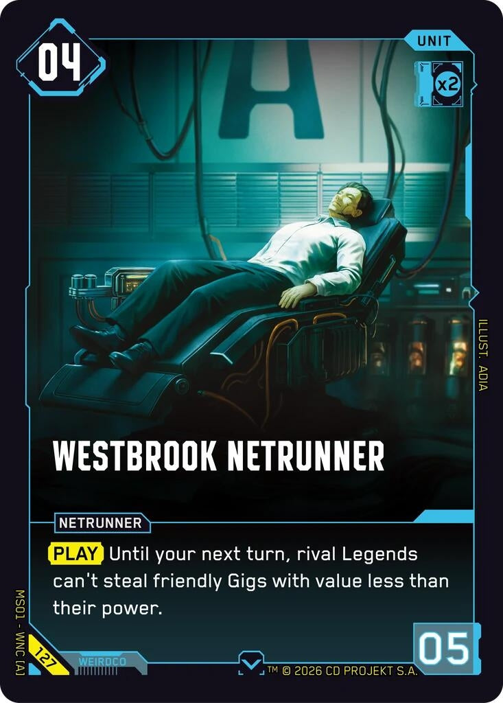 Image for Westbrook Netrunner (127) (Welcome to Night City - Retail) - Cyberpunk TCG