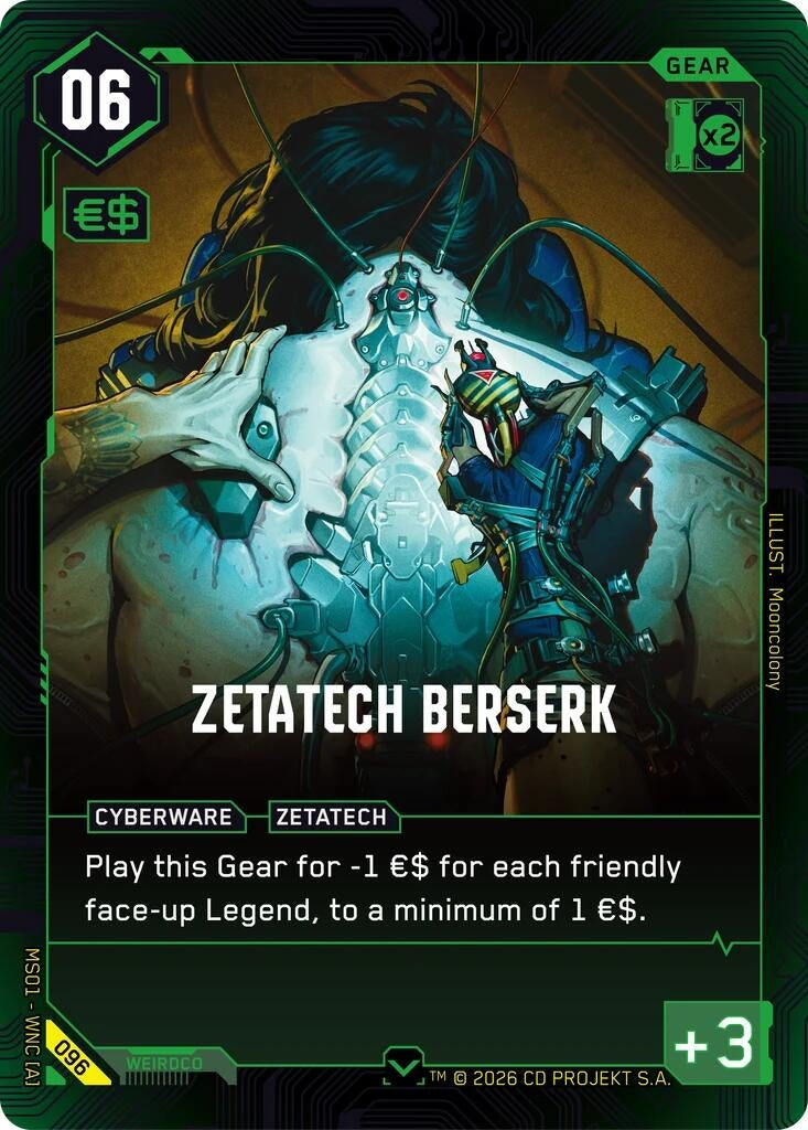 Image for Zetatech Berserk (096) (Welcome to Night City - Retail) - Cyberpunk TCG
