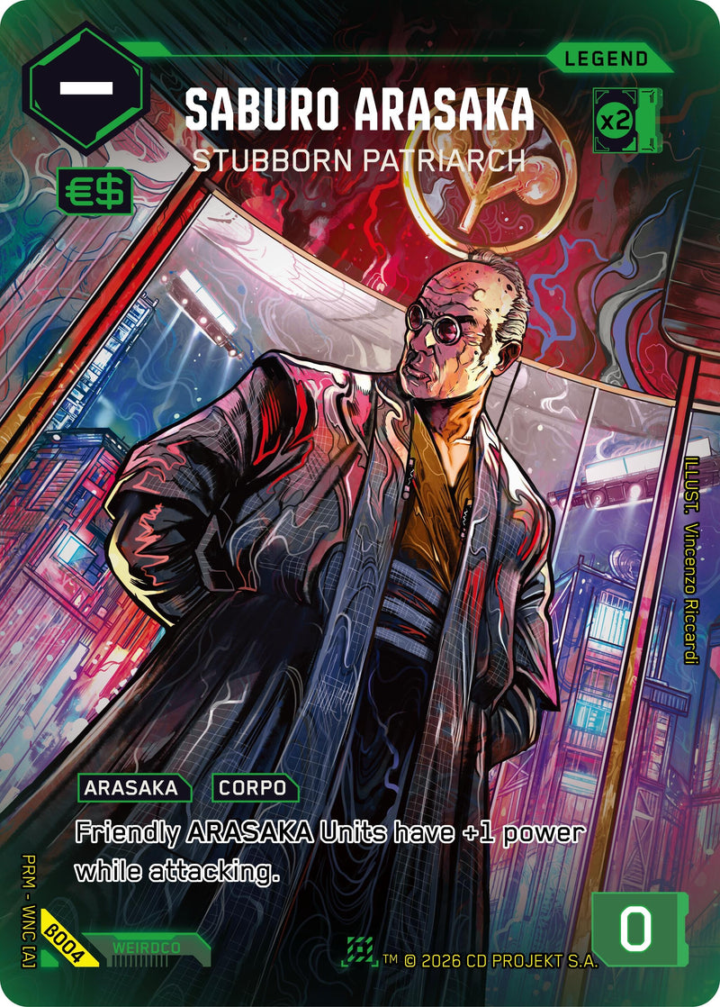 Image for Saburo Arasaka - Stubborn Patriarch (B004) (Box Toppers - Beta) - Cyberpunk TCG