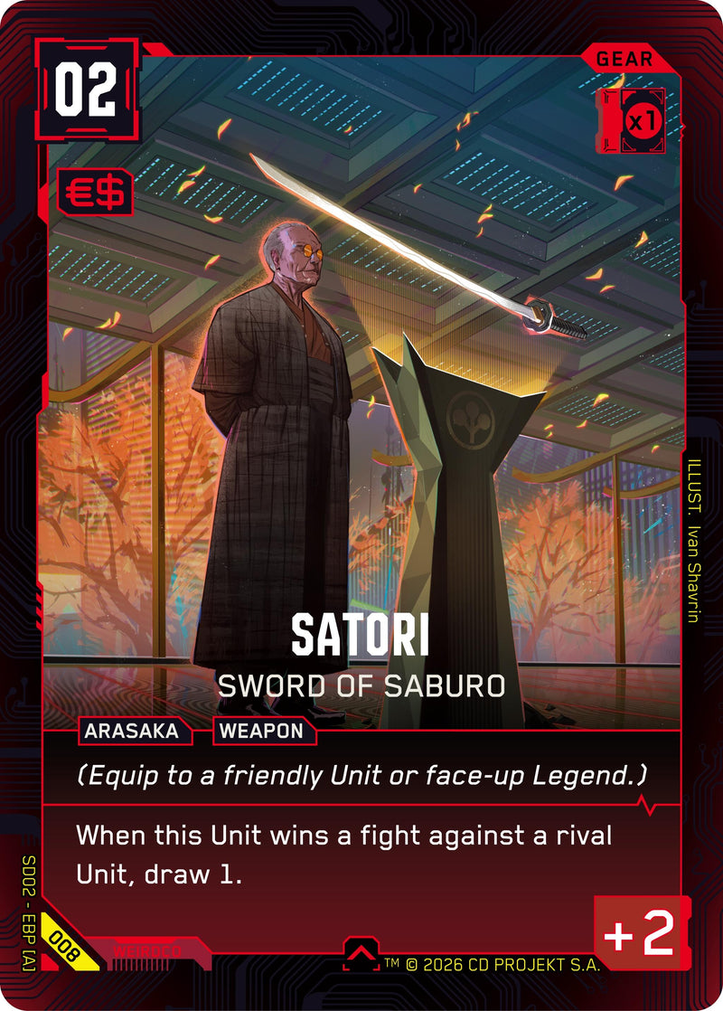 Image for Satori - Sword of Saburo (008) (Embracing Power - Retail Starter Deck) - Cyberpunk TCG