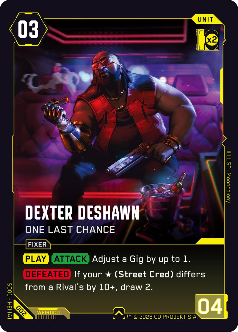 Image for Dexter DeShawn - One Last Chance (002) (The Heist - Retail Starter Deck) - Cyberpunk TCG
