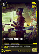 Image for Offduty Malfini (004) (The Heist - Retail Starter Deck) - Cyberpunk TCG