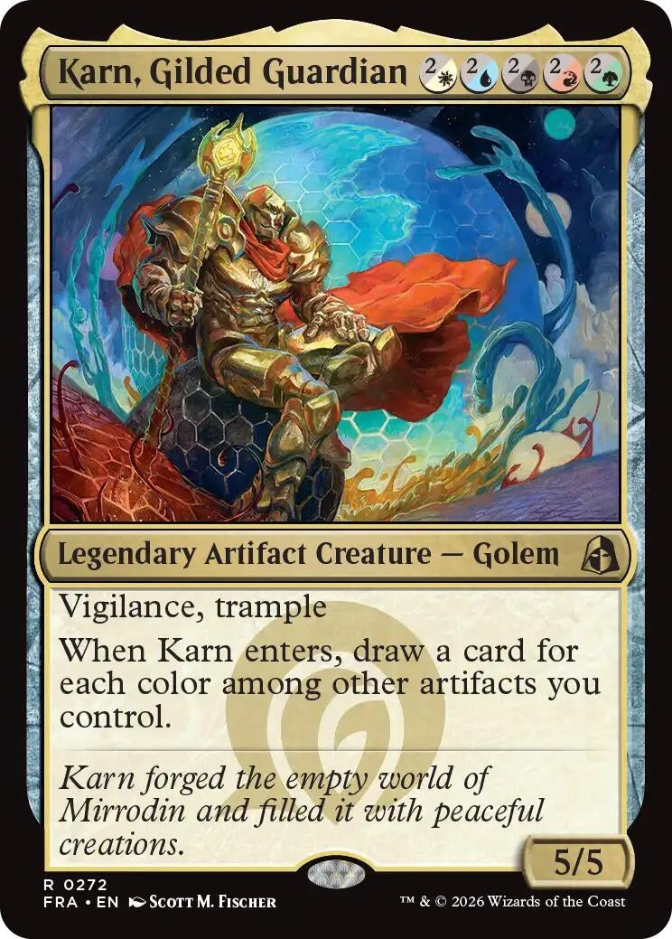 Image for Karn, Gilded Guardian (272) (Reality Fracture) (FRA) - Magic: The Gathering