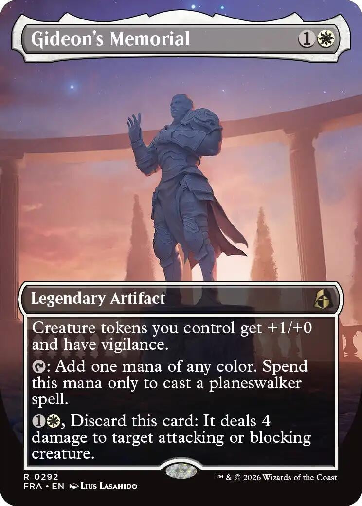 Image for Gideon's Memorial (Borderless) (292) (Reality Fracture) (FRA) - Magic: The Gathering